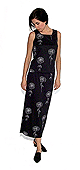 White on Black Skirt Set